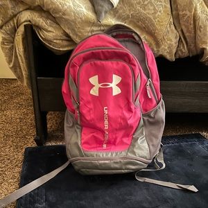 Under Armour Storm backpack — pink and gray